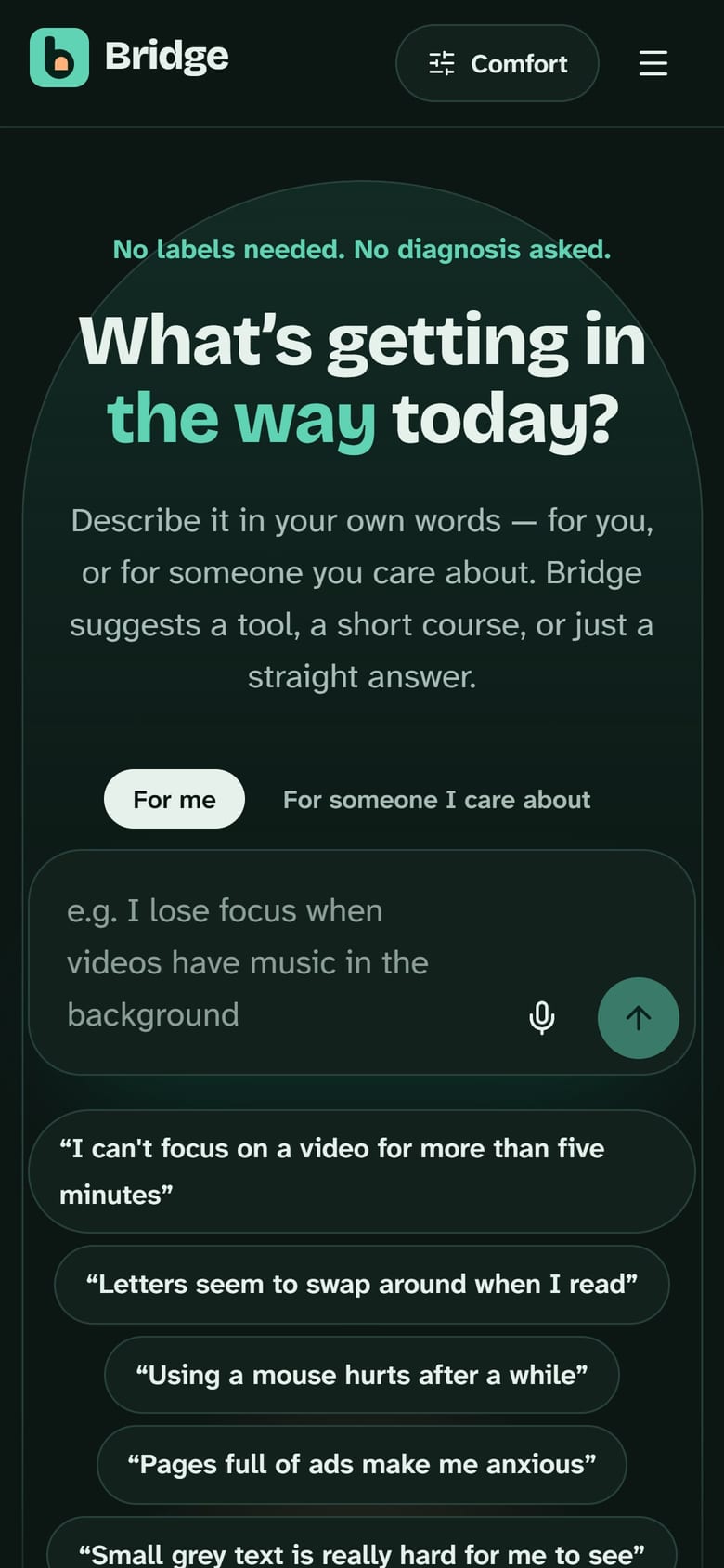 Bridge on a phone